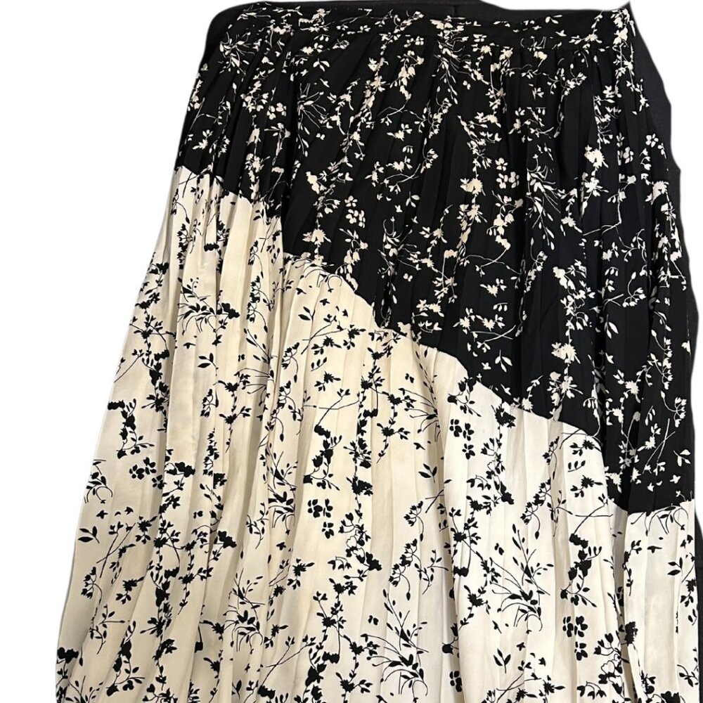 Black and White Floral Maxi Skirt